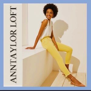 Raw Hem cropped yellow pants!